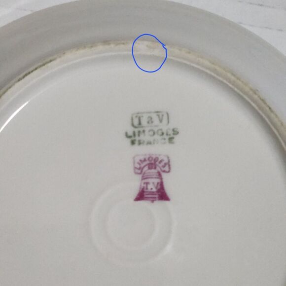 (2) Antique Tressemann Vogt T &V Limoges Porcelain Bowls White Gold Trim 5.25" - Picture 7 of 7